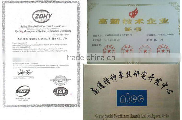 0.66mm Polyester Monofilament Yarn for Zipper