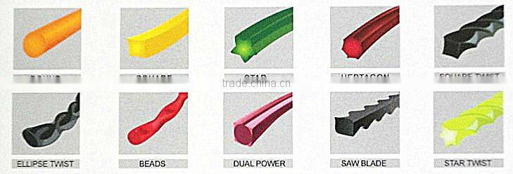 3.0mm square orange spool package nylon6 trimmer line