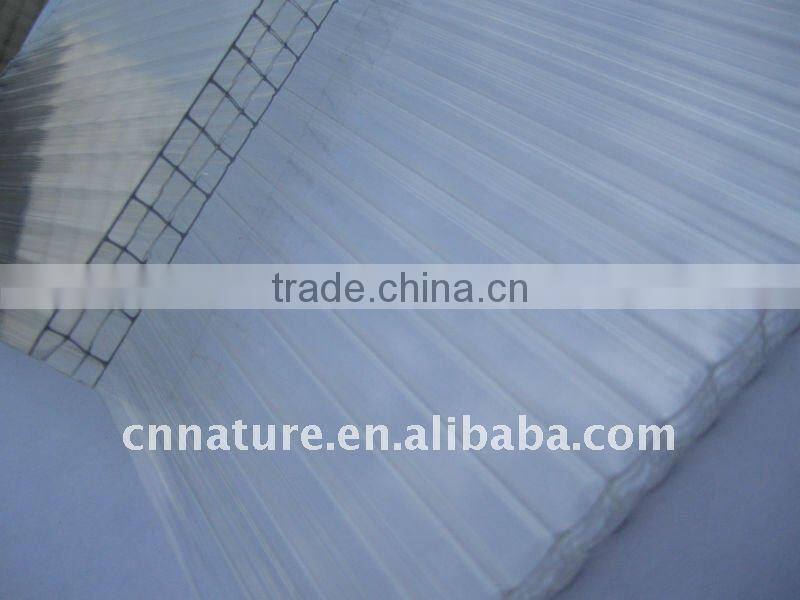 clear 4 layers Polycarobnate hollow sheet