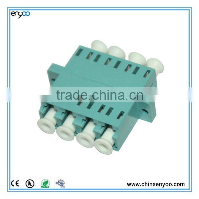 Professional 10G LC quad OM3 fiber optic adapter