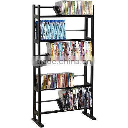 Customized black iron book display shelf for room