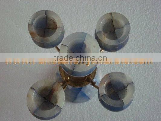 Hot Sale Popular ONYX CANDLE HOLDERS STANDS BRASS WORK