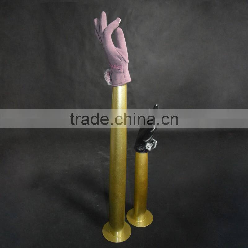 Fashion jewelry and gloves display female mannequin hand