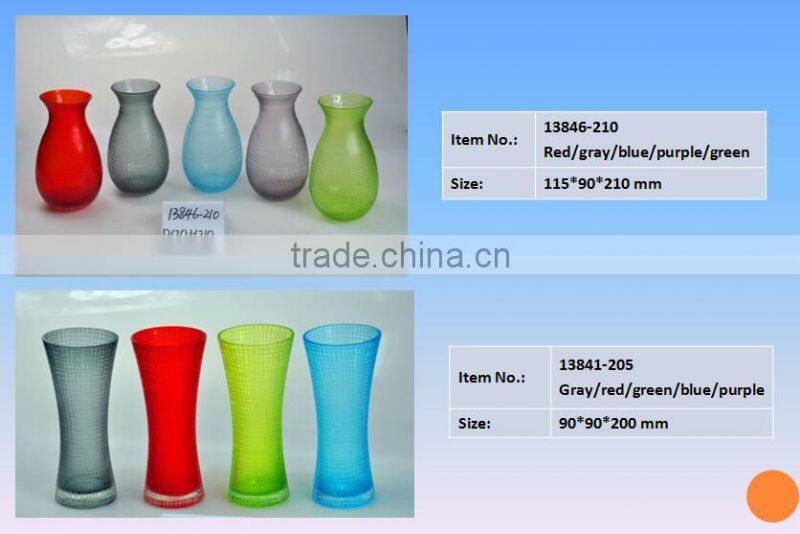 hand blown home goods antique green glass vases