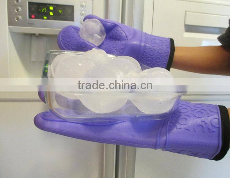 FDA high quality heat resistant silicone bbq oven mitt