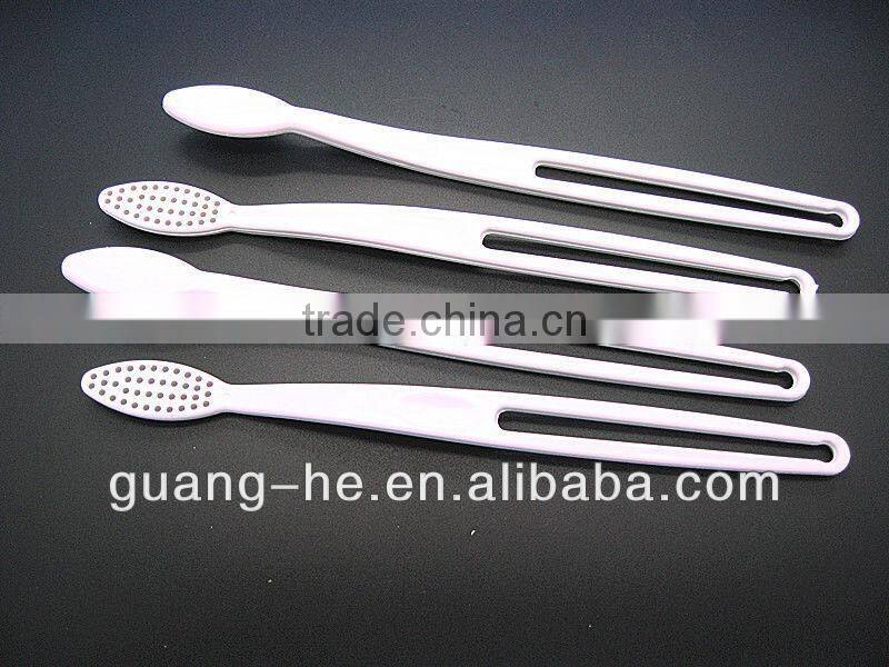 100% compostable and biodegradable PLA eco-friendly disposable toothbrush white