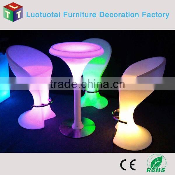 led high stool bar chair remote control 16 color change led chair/led bar stool