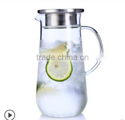 Chill Water Pitcher /Premier Quality Borosilicate Glass Pitcher - Stainless Steel Lid