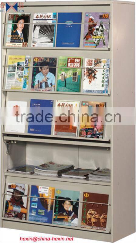 Modern semi-automatic shelf for periodical,magazine rack,modern public office bookshelf