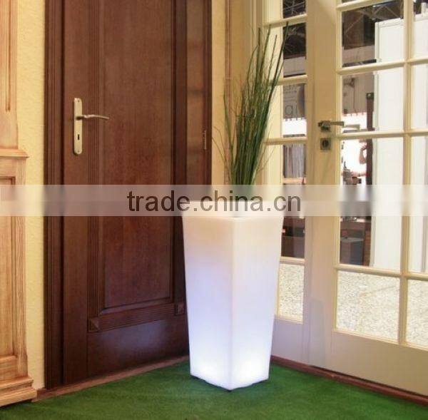 FO-9522 Tall Square LED LED Illuminate Flower Pot for decor