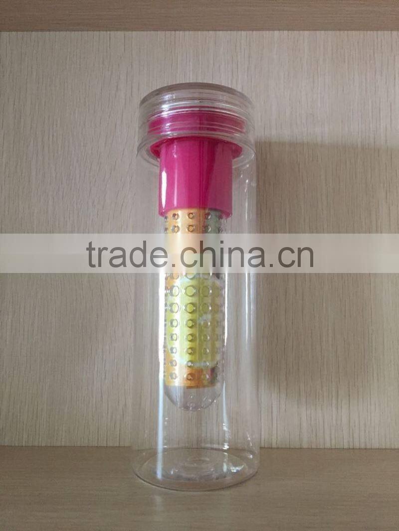 800mL Sport High Quality Tritan Plastic Fruit Juice Infuser Water Bottle