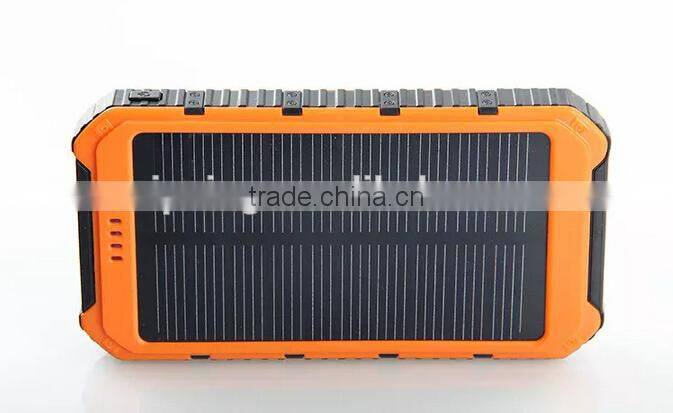 New arrival 2016 hot selling waterproof solar power bank 20000mAh