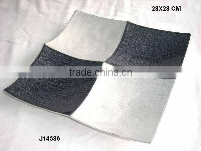 Emboss Cast aluminum bowl with green enamel bowl shape round other shapes also available