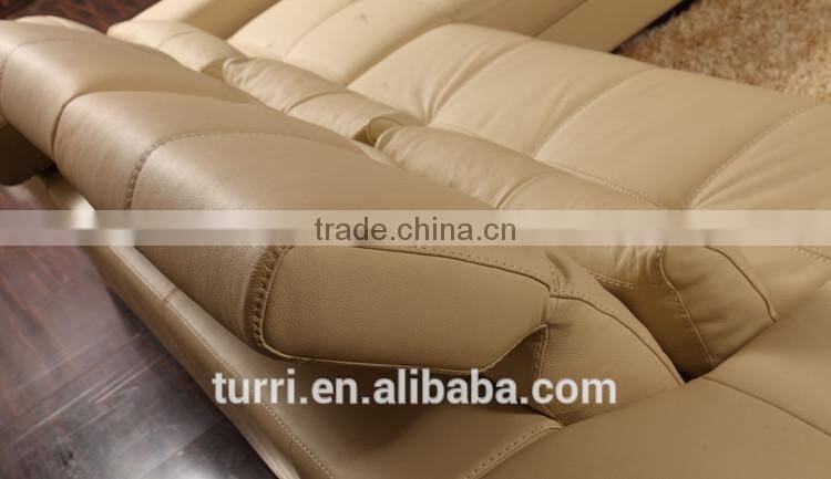 2014 hot sale top grain leather corner sofa for home furniture