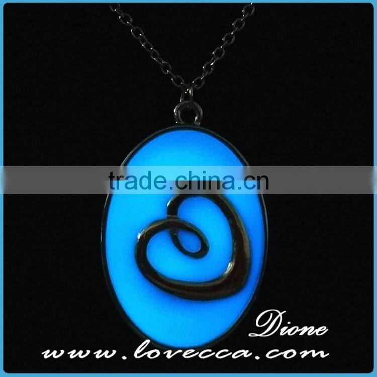 Night Ligh Glow in the dark necklace Fluorescent Hollow Locket Cage Glow In The Dark For Women