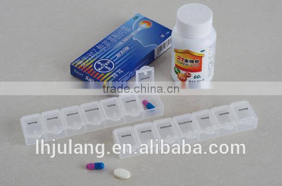 Useful Plastic 7 day pill box/plastic weekly pill box
