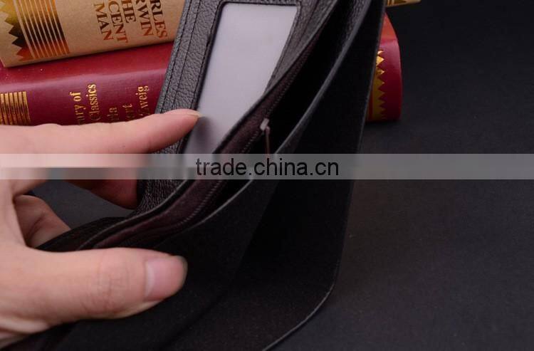 Men leather wallet/genuine leather wallet/black wallet