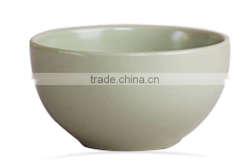 Matt green rice serving bowl manufacturer