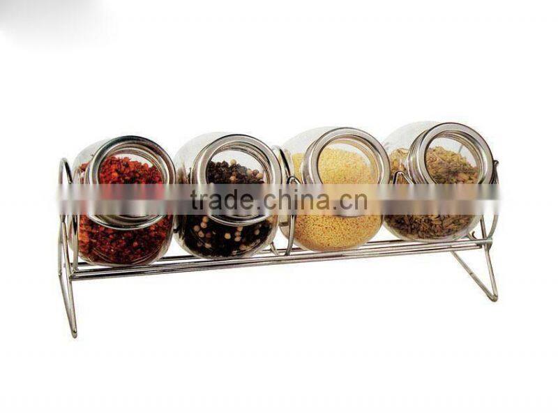 Transparent glass spice shaker