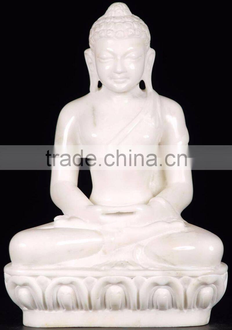 Life size white marble Buddha statues bali for sale