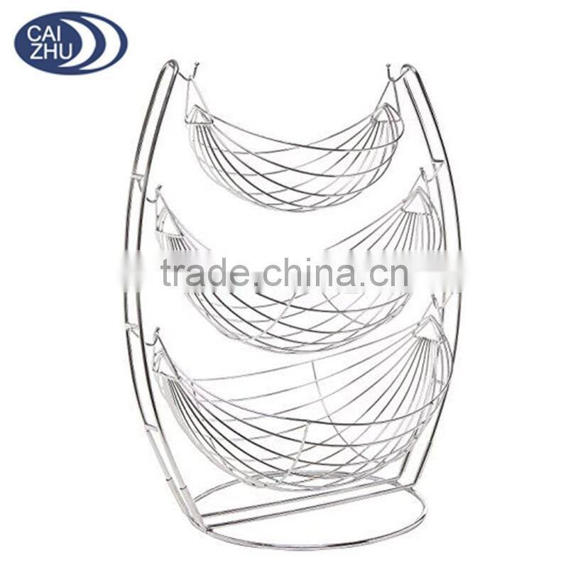 Wedding 3-Tier metal wire apple holder fruit holder fruit basket