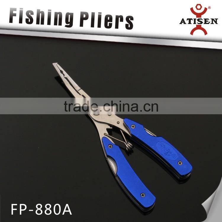 Hot sales,High quality Multi Function stainless fishing lure tackle pliers FP-880A