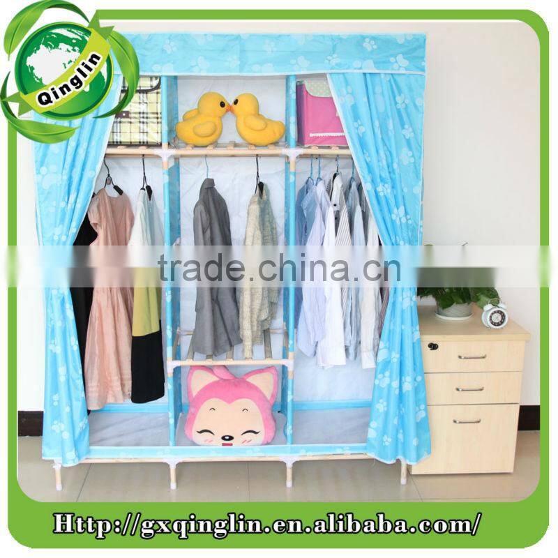 Non woven fabric portable wardrobe closet storage cabinet shipping from china