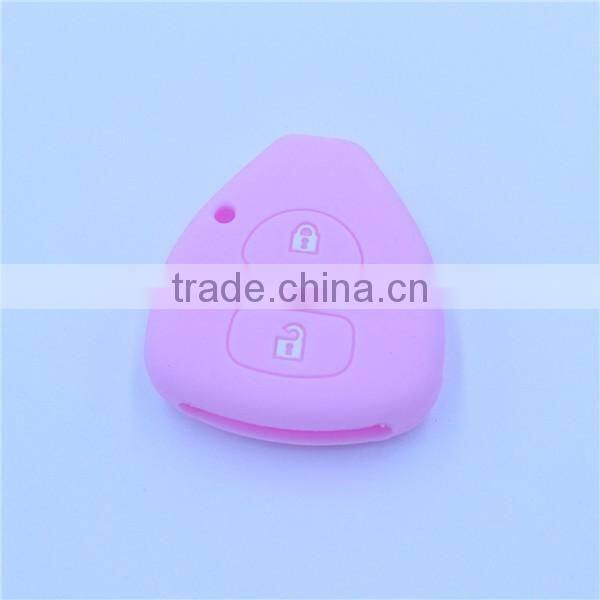 2 Button Silicone Cover Hollowed fit for TOYOTA Corolla Rav4 Yaris Remote Key Case