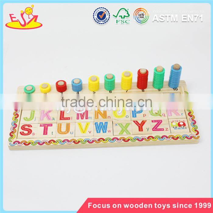 Wholesale educational kids wooden count toy baby preschool teaching aid wooden count toy W12E001