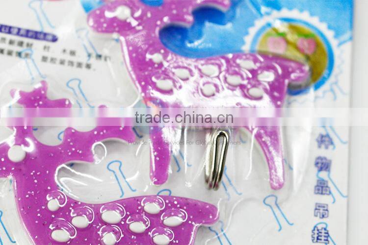 2 pcs Cute deer shape self adhesive wall door hook