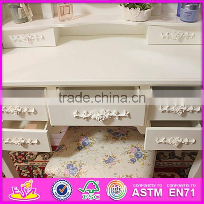 2016 wholesale luxurious bedroom solid wooden makeup vanity W08H057