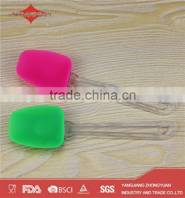 3-piece silicone spatula set with plastic handle