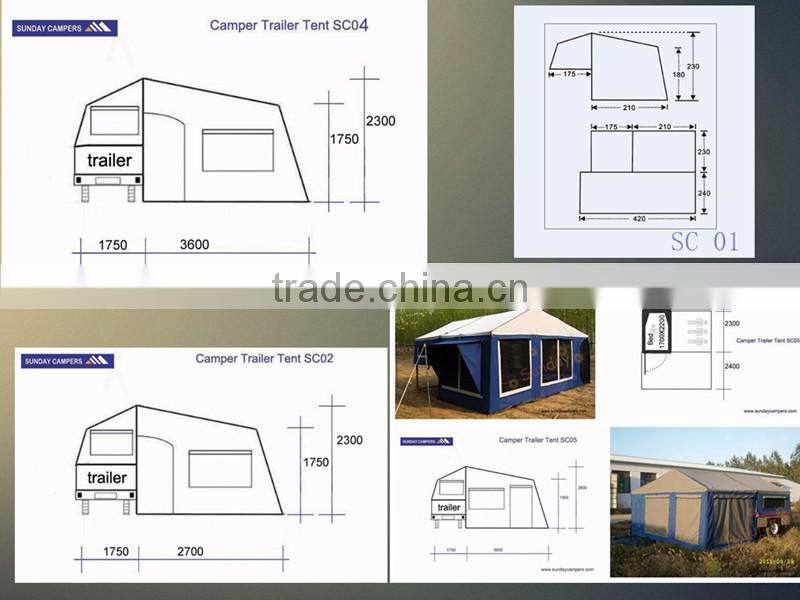 Economic family wheel off road 4wd adventure camping trailer tent