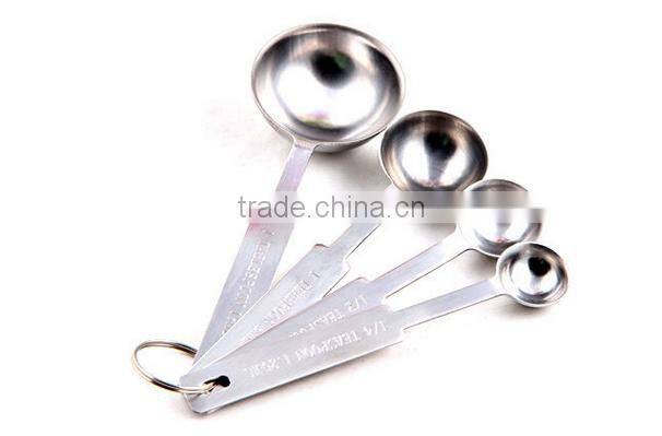 Wholesale OEM color 4 pcs measuring spoon set,stainless steel measuring spoon,coffee measuring spoon
