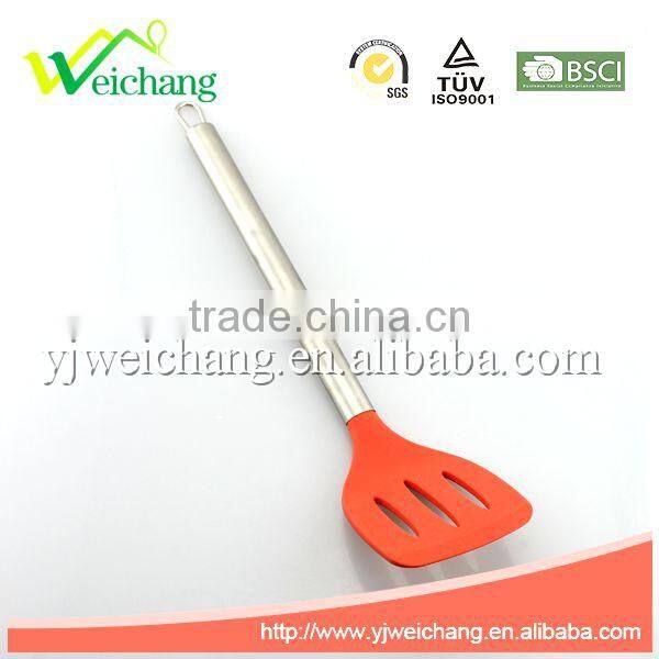 WCE247E Premium Silicone utensils slotted turner Cooking Utensil Gadgets Set with S.S. handle