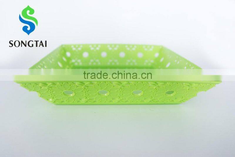 2016 New Plastic pp square fruit tray with sunflower