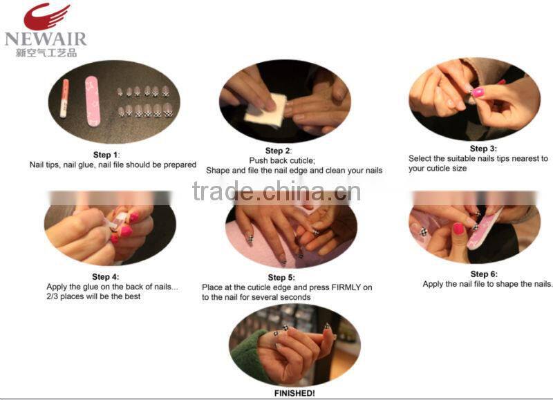 Newair cute children little miss false fingernail tips