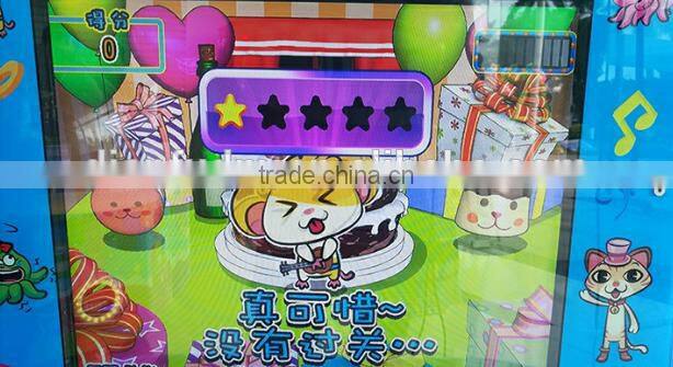 Coin operated kids Hitting happy musicians game machine for sale