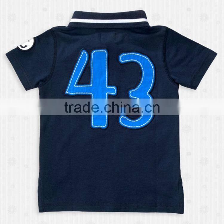 100% cotton custom embroidered polo shirt for kid boys