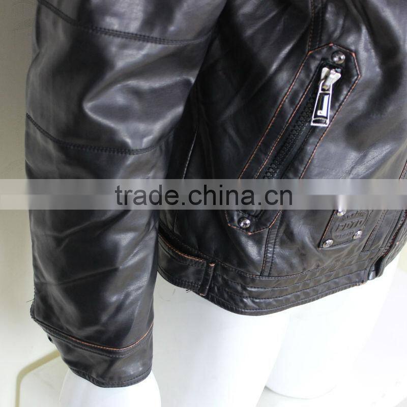 Plus Size Mens Fashion Studded PU Leather Jackets