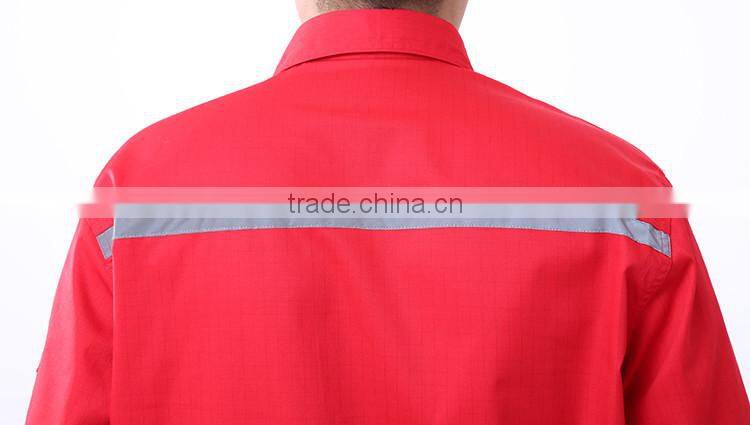 red 100%cotton flame retardant waterproof oil repellent trousers workwear uniform