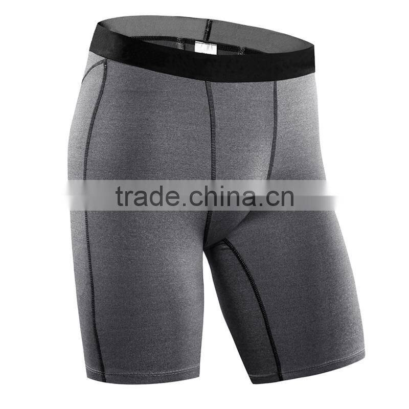 Wholesale polyester comfortable gym mens tight fitness sport shorts