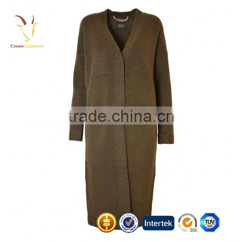New Fashion Long Womens Knitted Coat,Women Cashmere Wool Coat