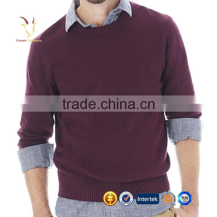 Fashionable Pure Cashmere Junpers Men Cashmere Sweater Pullover