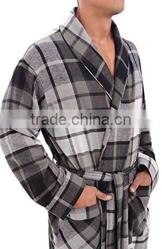 Custom brand 100% cotton pocket design bathrobe