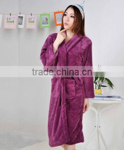Popular Warm Extra Long Robes Blue Cotton Terry Bath Robes For Mens & Womens