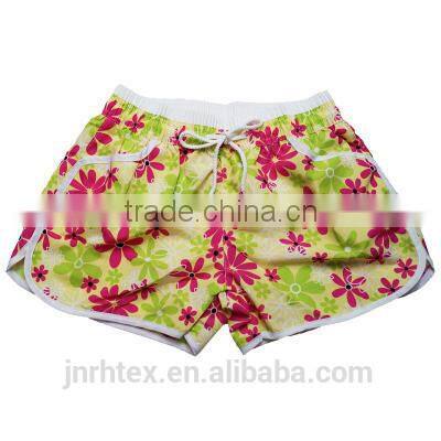 100 cotton custom printed women beach shorts