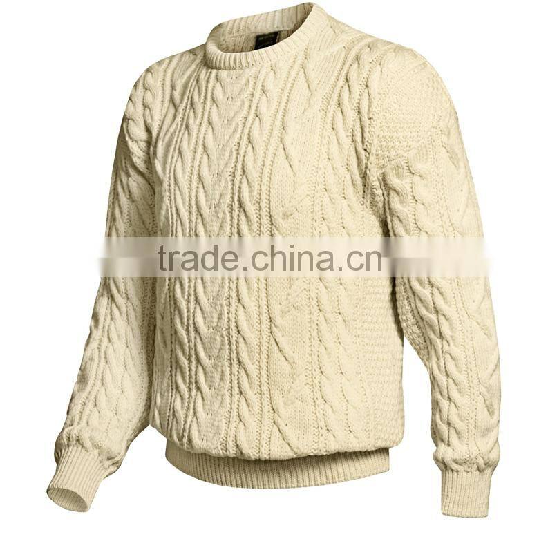 fashion classic pattern design mens pullover merino wool custom cable knit sweater