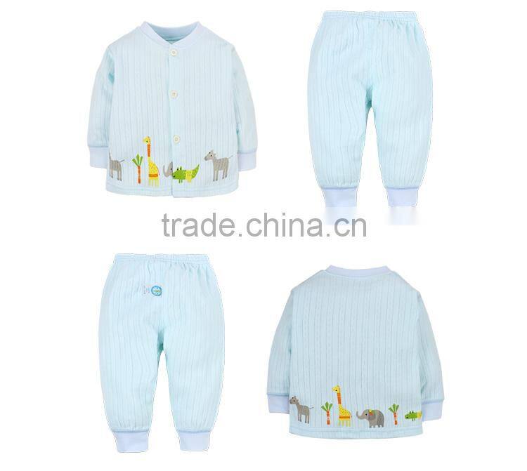 100% cotton animal pattern 2 pcs high quality children pajamas baby wear