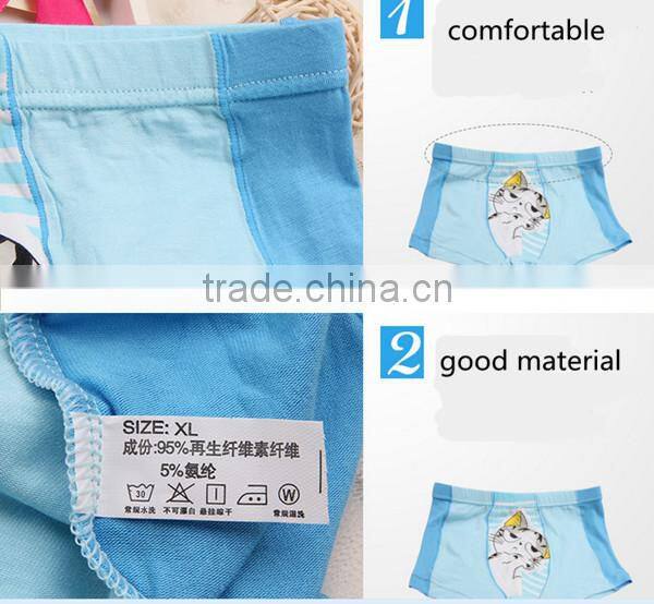 Lovely design fashion and comfortable printed lovely cartoon children boxer underwear for girls